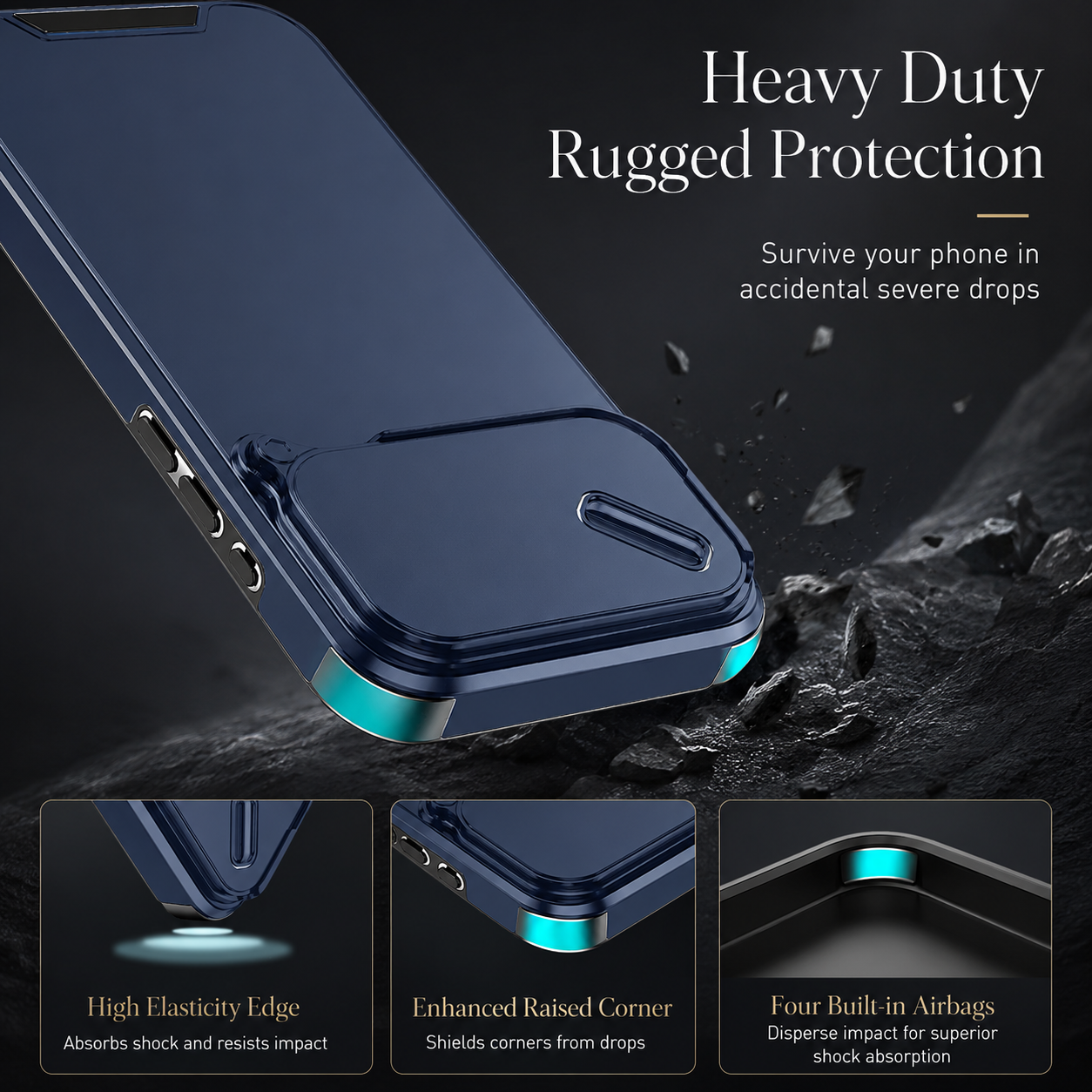 Premium iPhone Case Camera Lens Protection Shockproof Cover Slide Camera Guard PC TPU Anti Collision Protective Full Coverage Durable Design