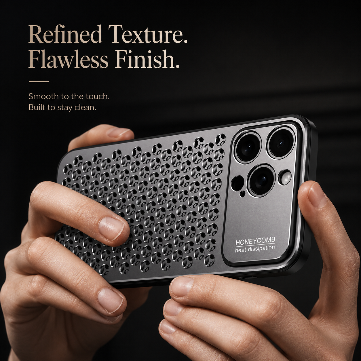 Premium iPhone Case Camera Lens Protection Shockproof Protective Cover Aluminum Alloy Frame Anti Fingerprint Scratch Resistant Breathable Back Design