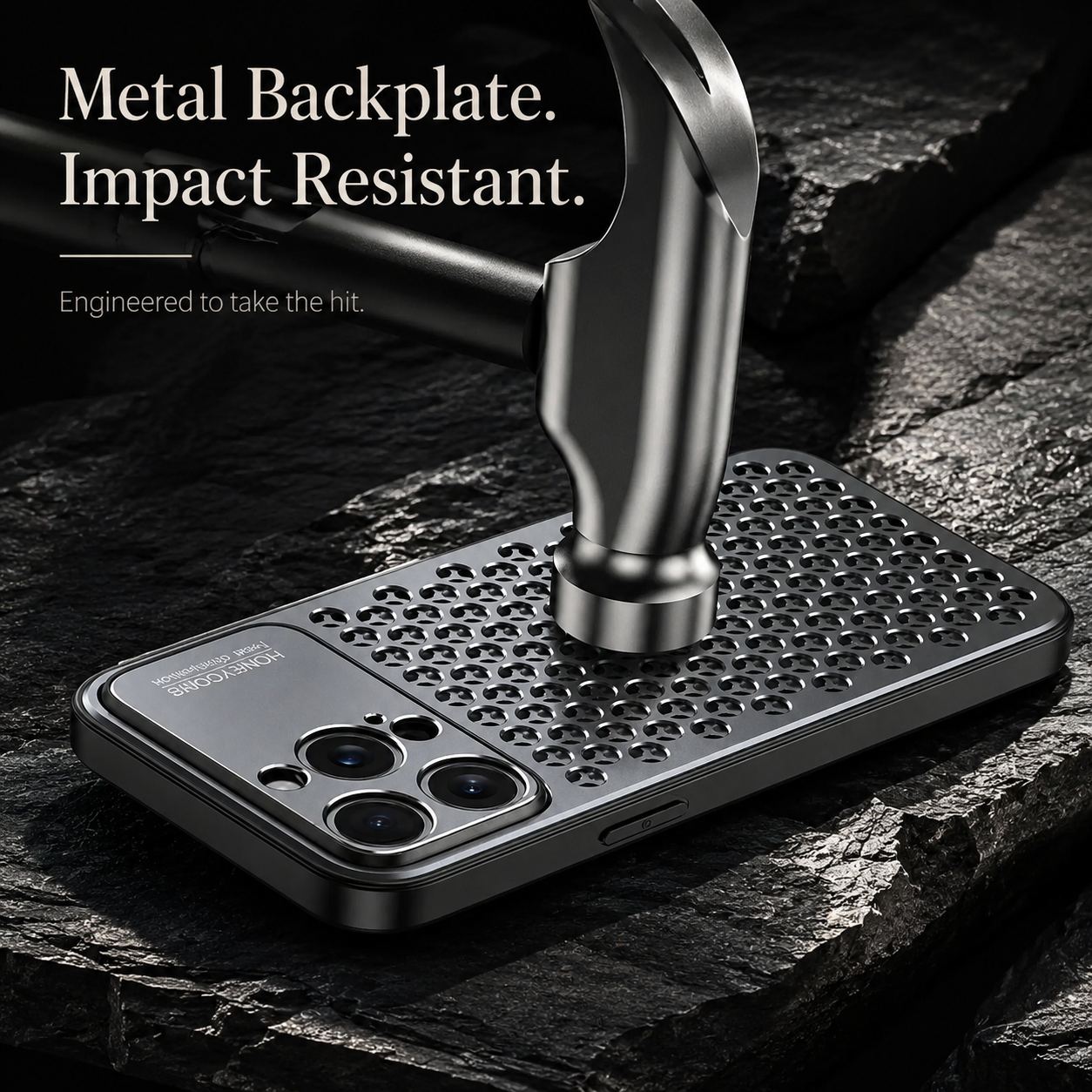 Premium iPhone Case Camera Lens Protection Shockproof Protective Cover Aluminum Alloy Frame Anti Fingerprint Scratch Resistant Breathable Back Design