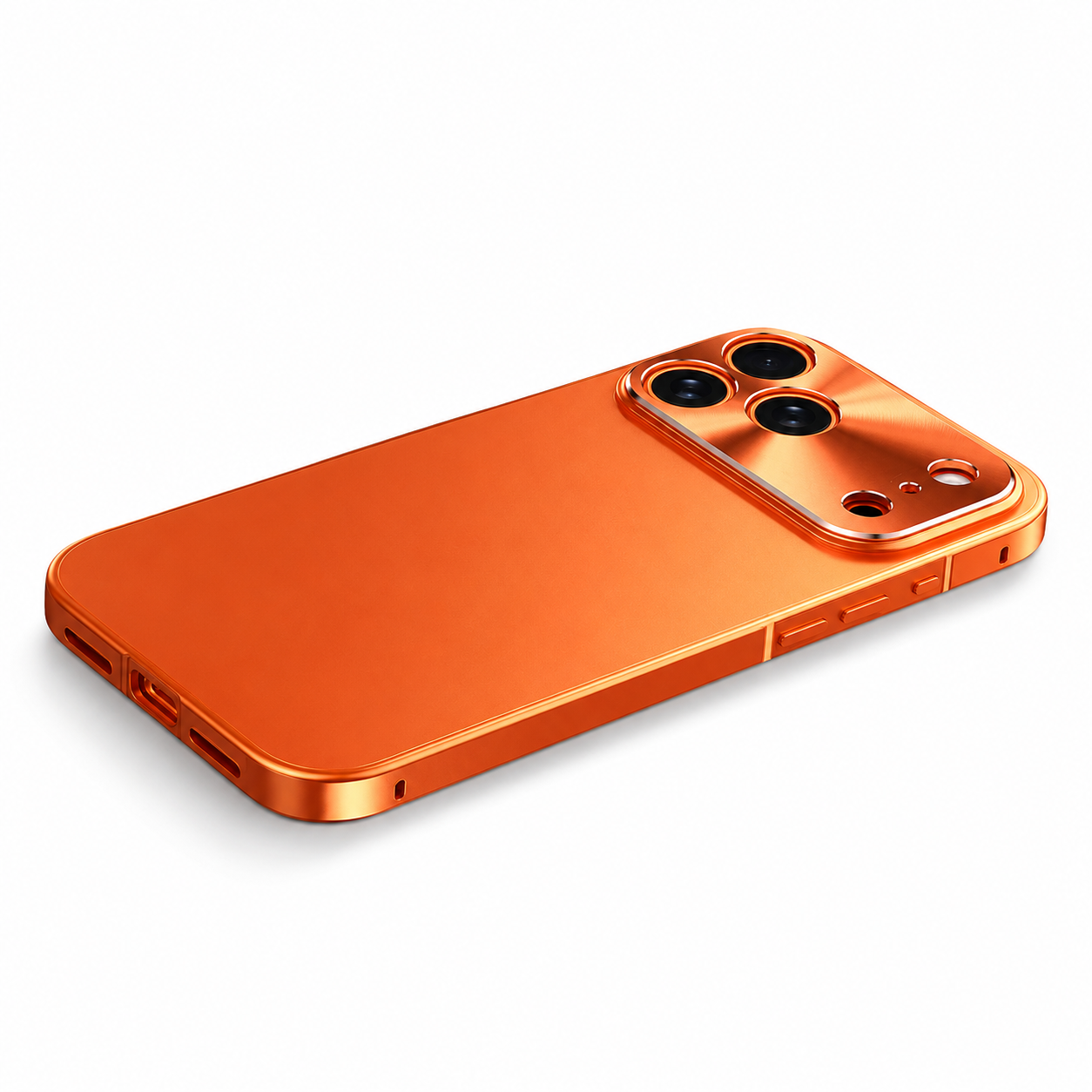 Premium iPhone Case Camera Lens Protection Shockproof Protective Cover Aluminum Alloy Frame Ultra Thin Frosted Back Anti Fingerprint Full Coverage