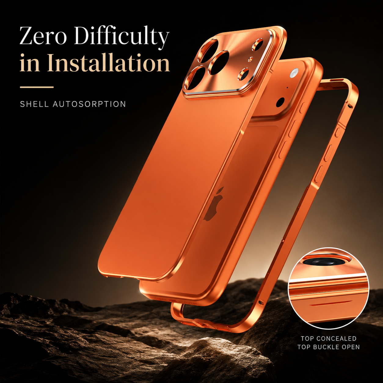 Premium iPhone Case Camera Lens Protection Shockproof Protective Cover Aluminum Alloy Frame Ultra Thin Frosted Back Anti Fingerprint Full Coverage