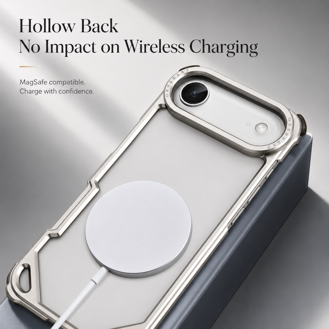 Premium iPhone Case Camera Lens Protection Shockproof Protective Cover Aluminum Alloy Frameless Wireless Charging Compatible Minimalist Design