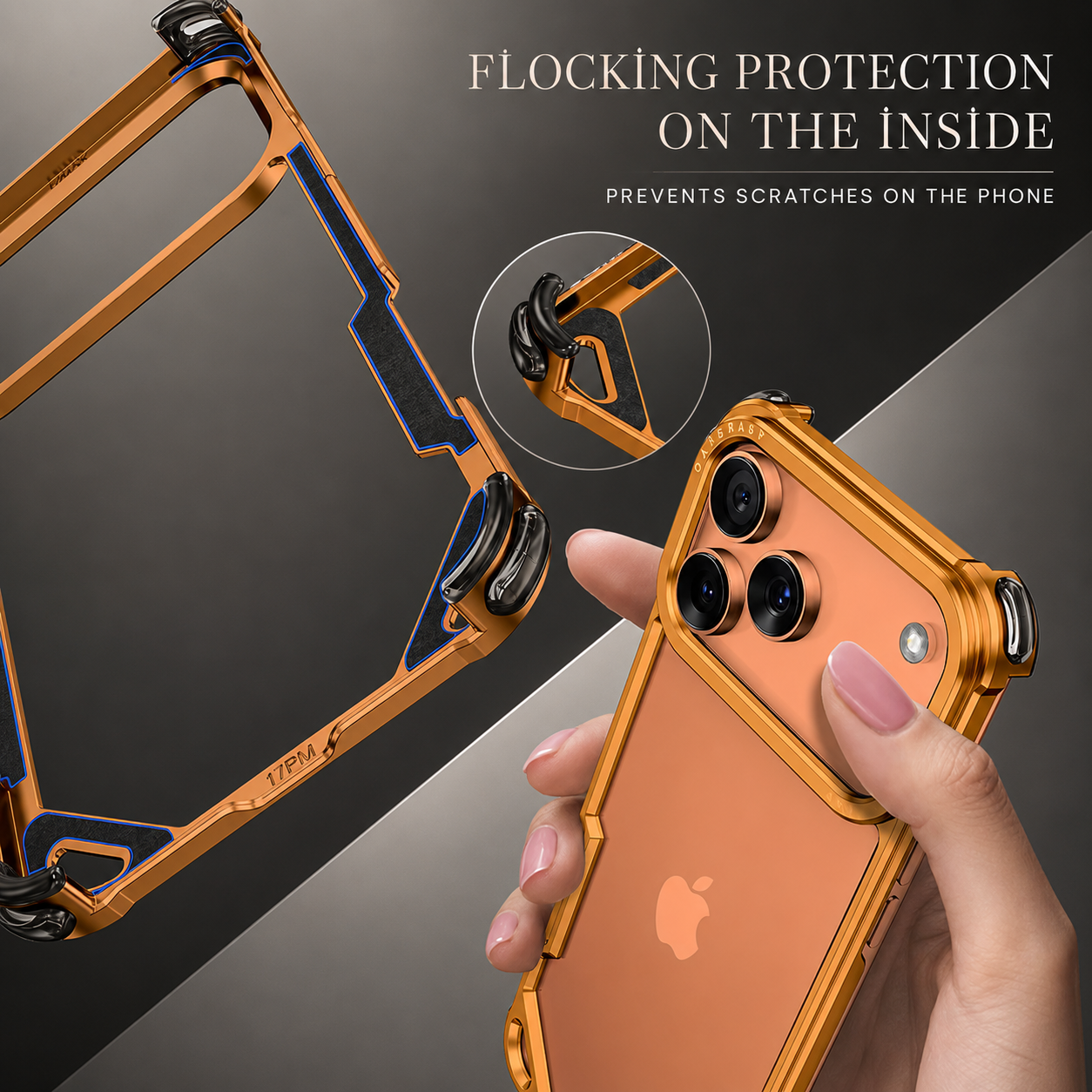 Premium iPhone Case Camera Lens Protection Shockproof Protective Cover Aluminum Alloy Frameless Wireless Charging Compatible Minimalist Design