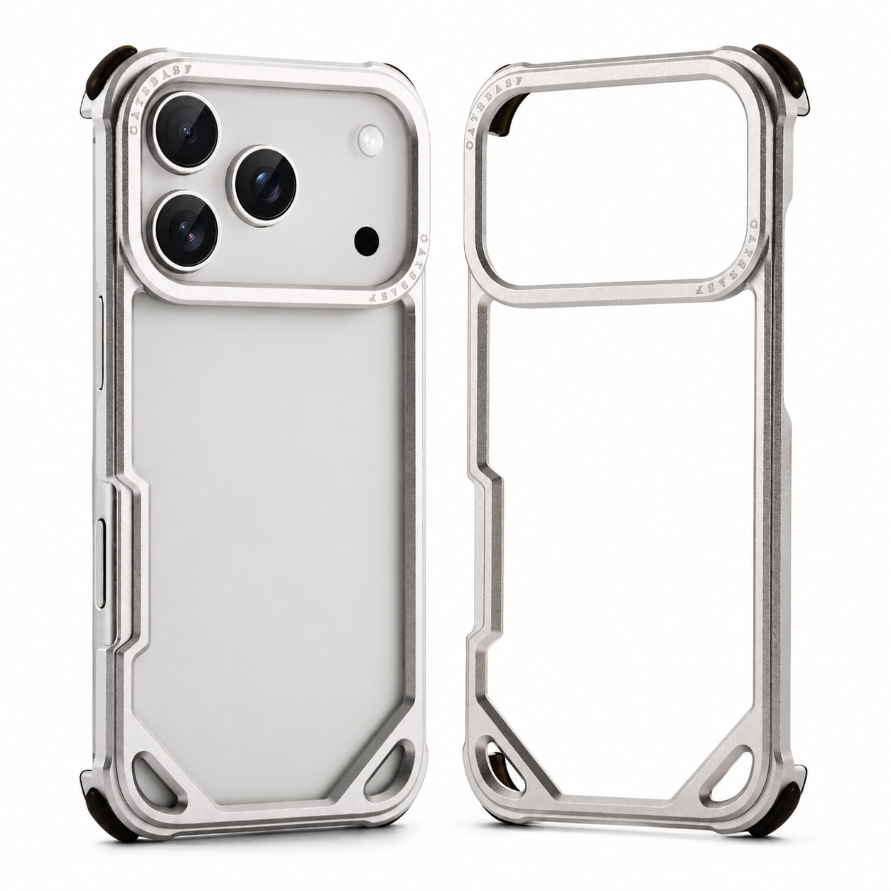 Premium iPhone Case Camera Lens Protection Shockproof Protective Cover Aluminum Alloy Frameless Wireless Charging Compatible Minimalist Design