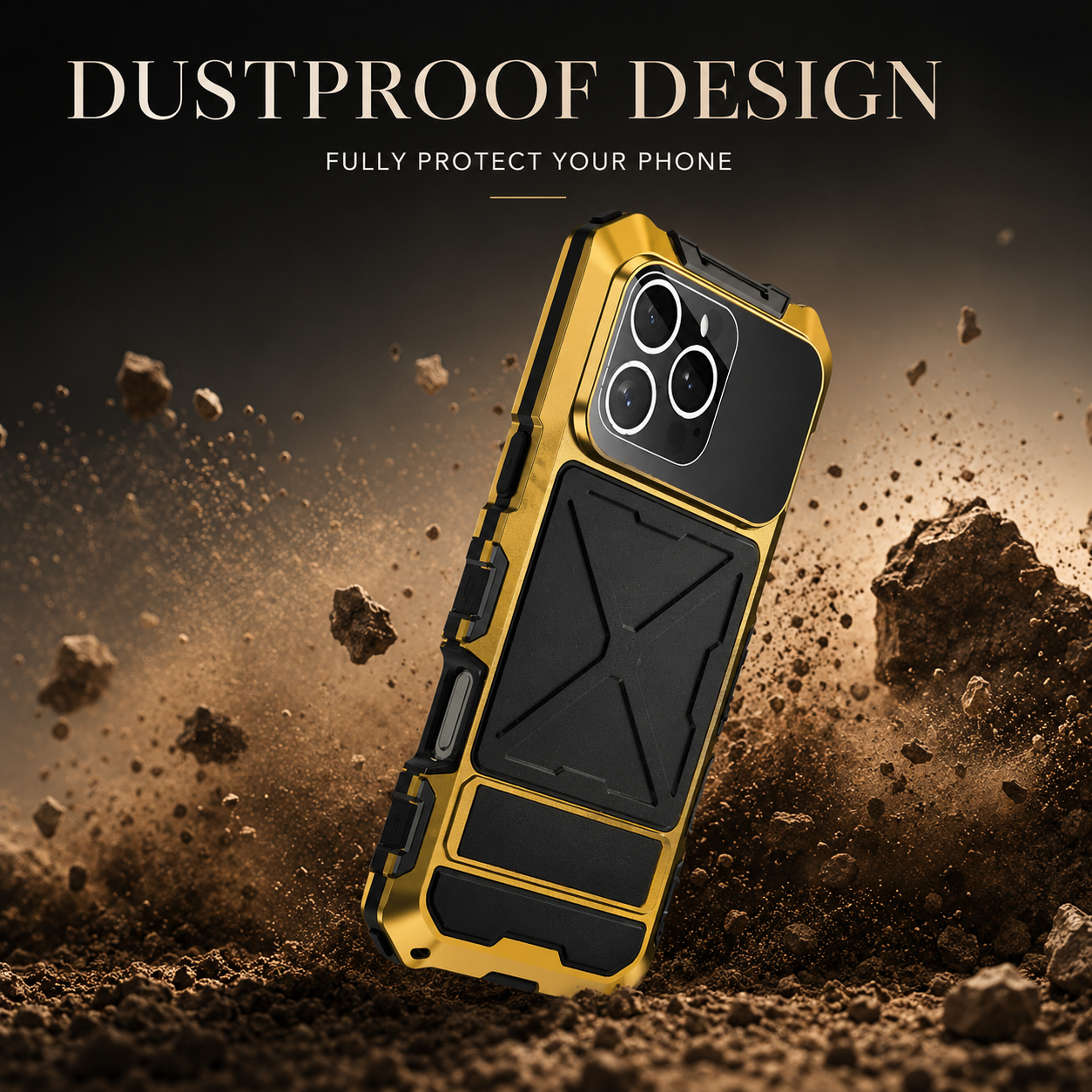 Premium iPhone Case Camera Lens Protection Shockproof Protective Cover Metal Bumper Anti Fall Grip Rugged Lightweight Design