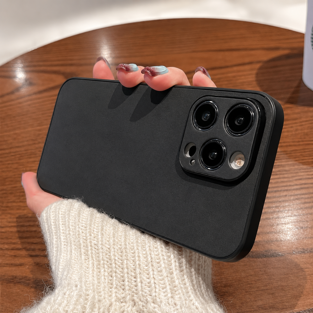 Premium iPhone Case Camera Lens Protection Shockproof Protective Cover Suede Leather Non Slip Anti Fingerprint Ultra Thin Design
