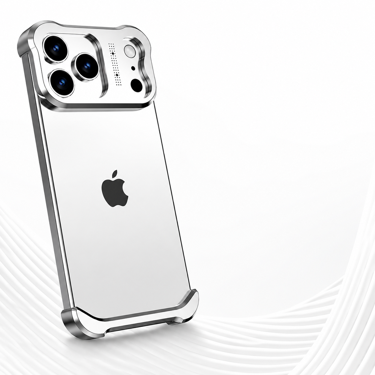 Premium iPhone Case Camera Lens Protection Shockproof Protective Cover Titanium Alloy Bumper Anti Fingerprint Lightweight Borderless Design
