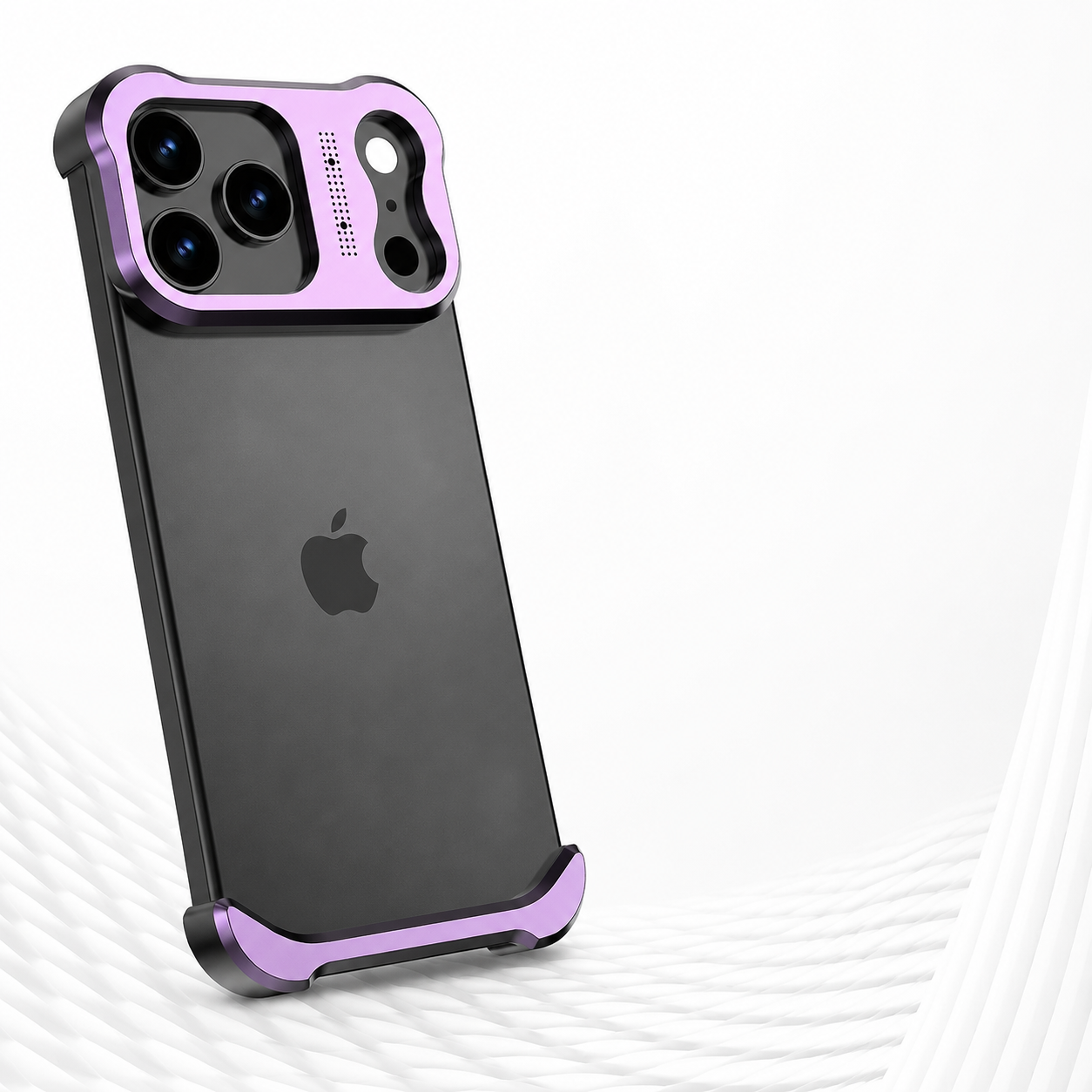 Premium iPhone Case Camera Lens Protection Shockproof Protective Cover Titanium Alloy Bumper Anti Fingerprint Lightweight Borderless Design