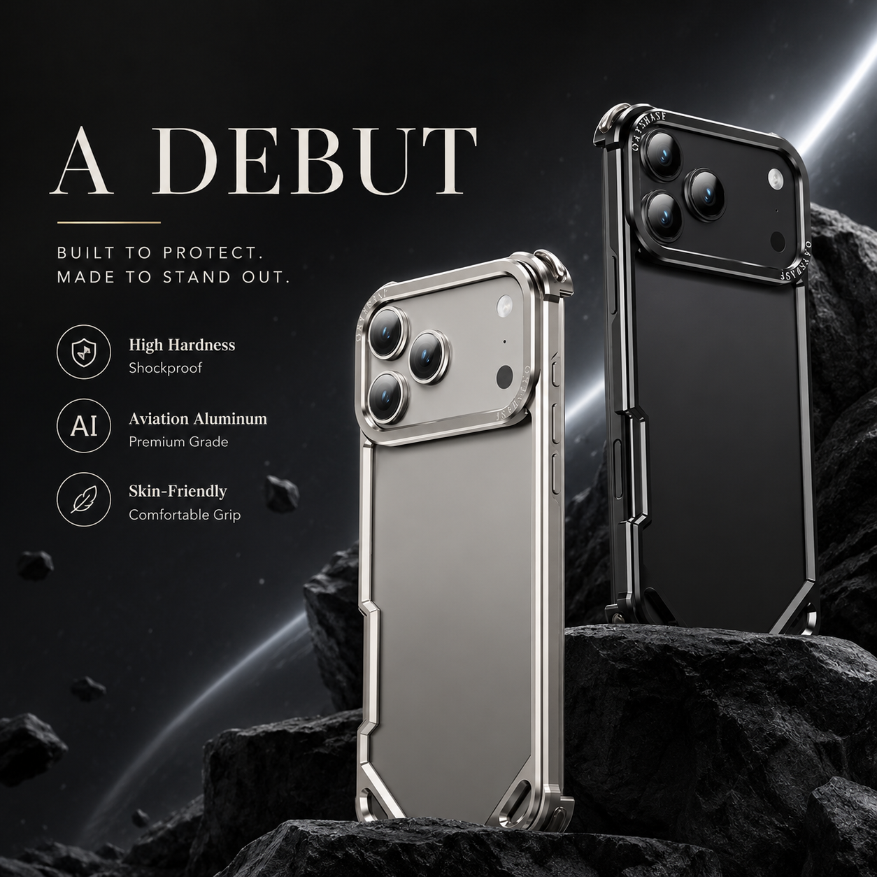 Premium iPhone Case Camera Lens Protection Ultra Thin Metal Frame Bumper Shockproof Cover Wireless Charging Compatible Half Wrapped Design