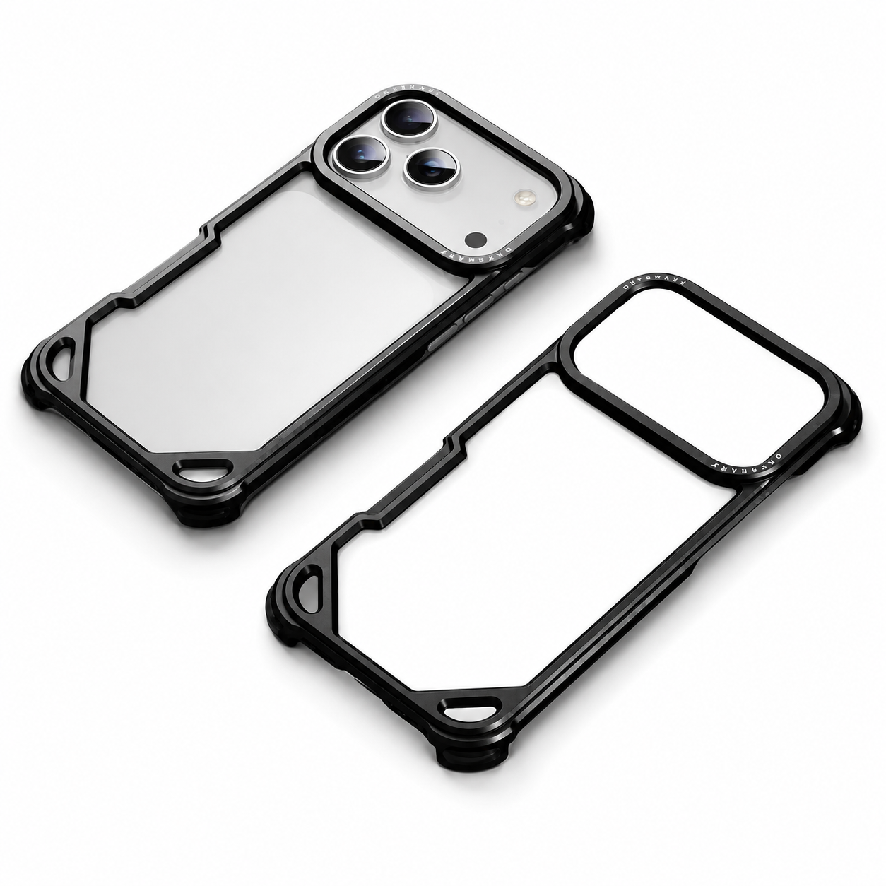 Premium iPhone Case Camera Lens Protection Ultra Thin Metal Frame Bumper Shockproof Cover Wireless Charging Compatible Half Wrapped Design