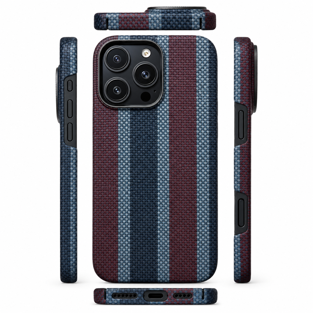 Premium iPhone Case Carbon Fiber Aramid Cover Shockproof Anti Fingerprint Anti Scratch Non Slip Grip Ultra Thin Lightweight Design Durable Protective Case