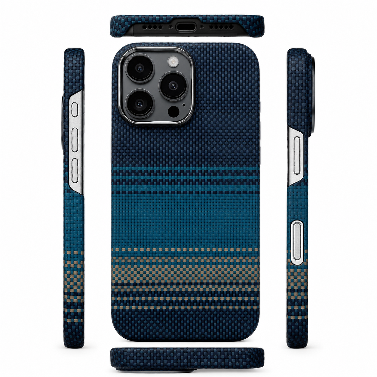 Premium iPhone Case Carbon Fiber Aramid Cover Shockproof Anti Fingerprint Anti Scratch Non Slip Grip Ultra Thin Lightweight Design Durable Protective Case