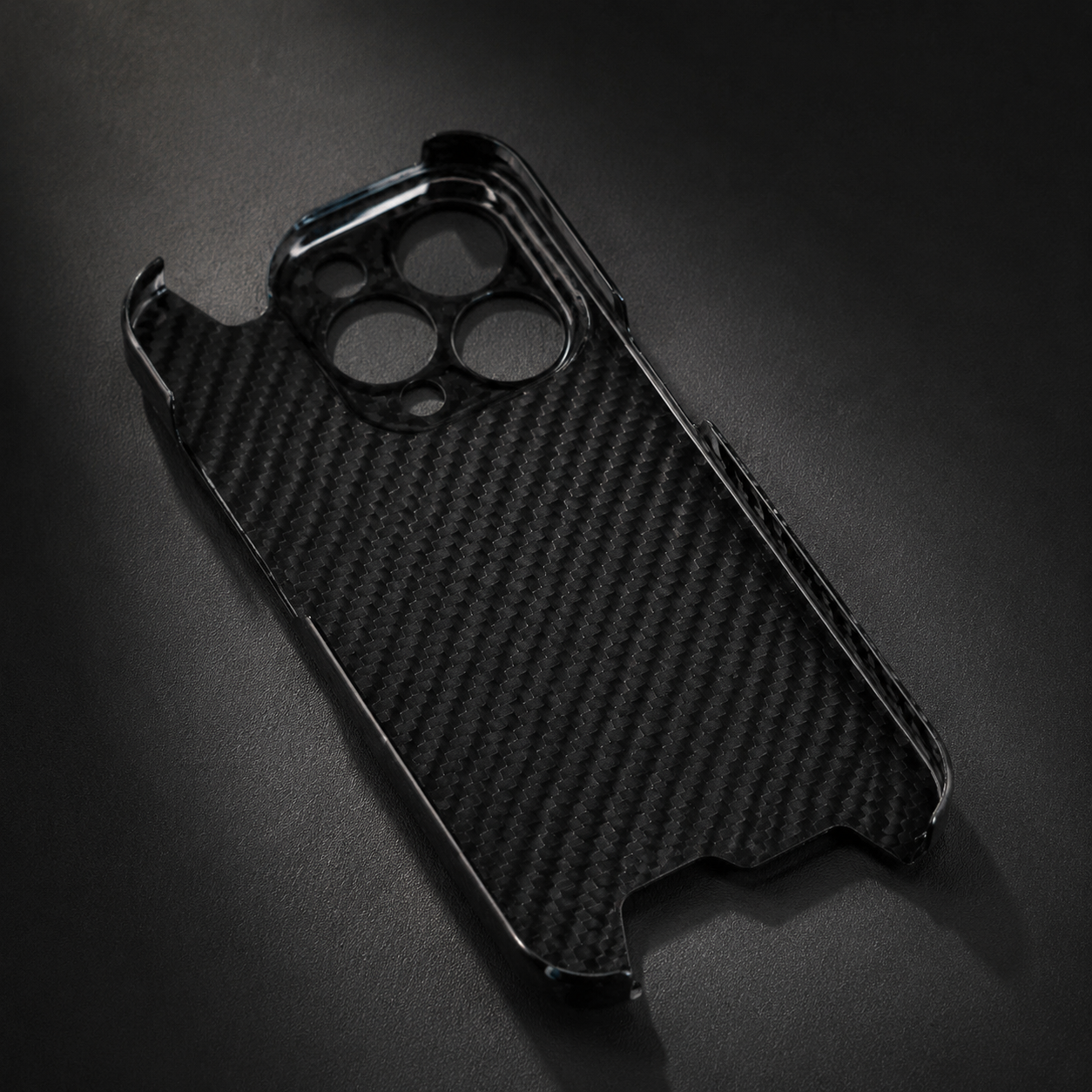 Premium iPhone Case Carbon Fiber Aramid Cover Shockproof Anti Fingerprint Non Slip Grip Ultra Thin Lightweight Durable Protective Case Glossy Design
