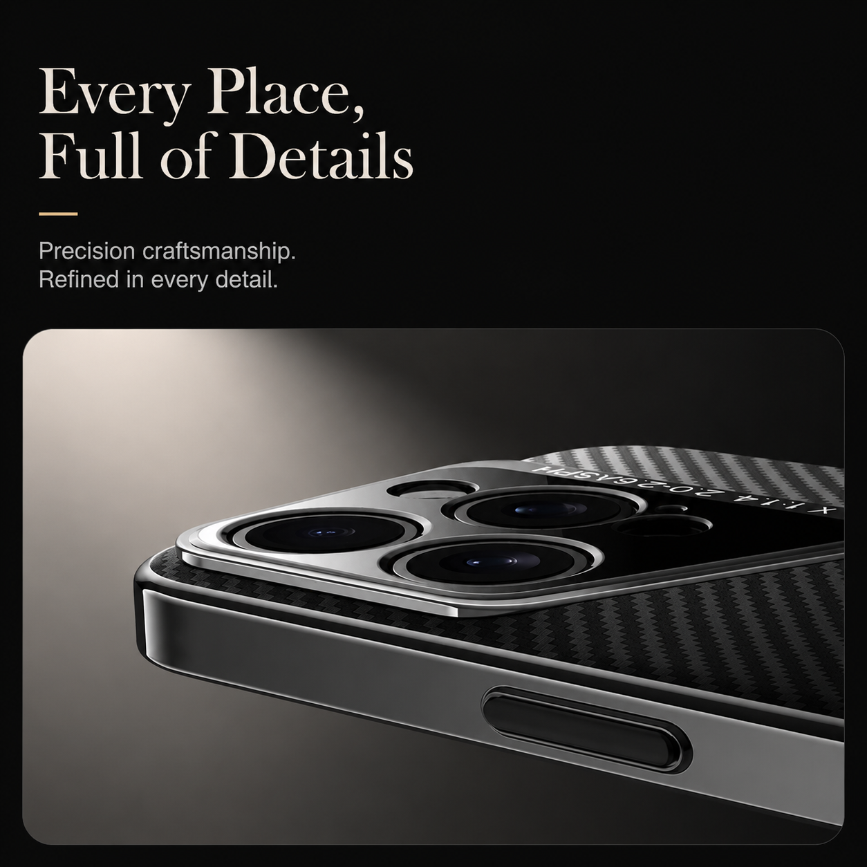 Premium iPhone Case Carbon Fiber Fighter-Style Electroplated Cover with Magnetic Shockproof Design, Anti-Fingerprint Non-Slip Full-Coverage Protection