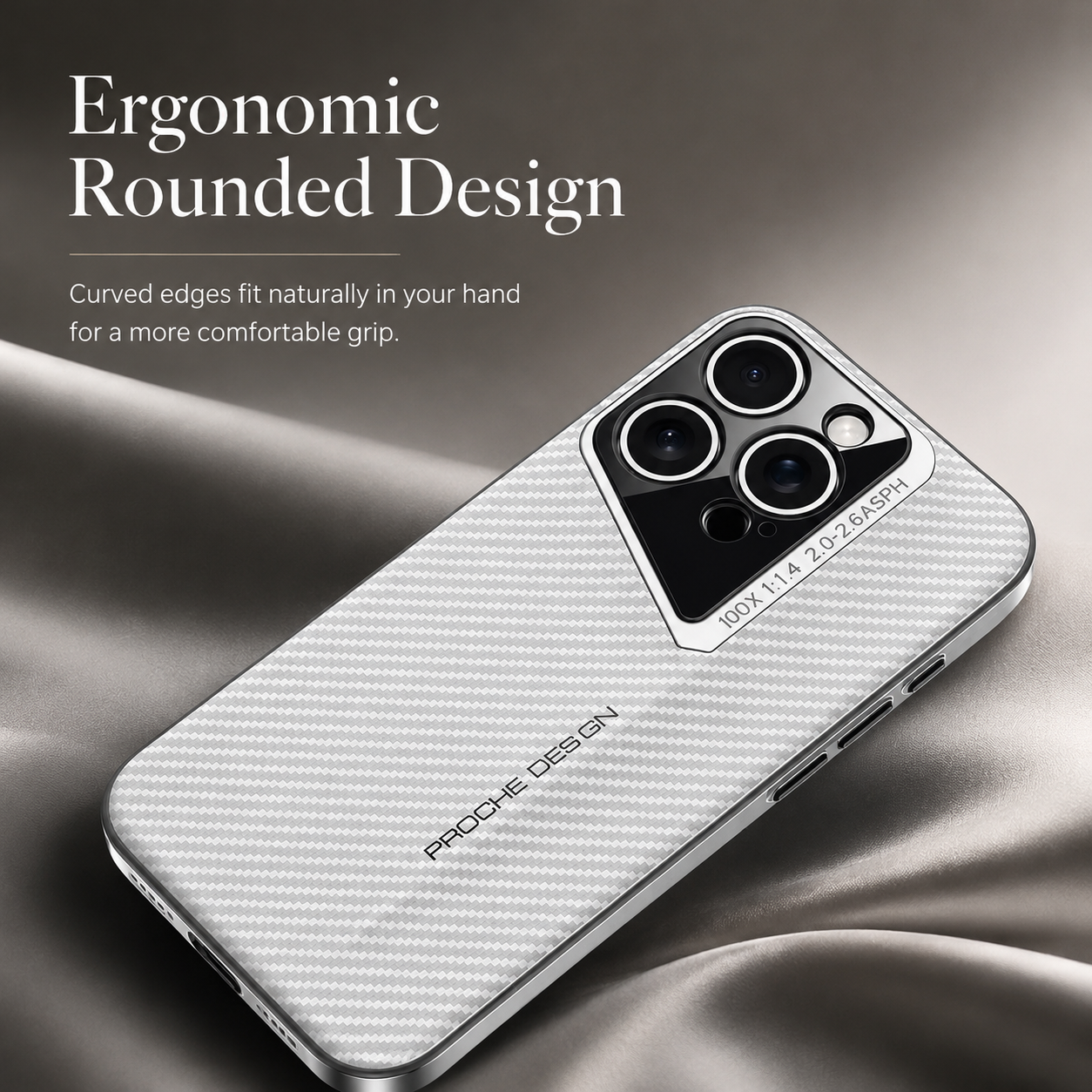 Premium iPhone Case Carbon Fiber Fighter-Style Electroplated Cover with Magnetic Shockproof Design, Anti-Fingerprint Non-Slip Full-Coverage Protection