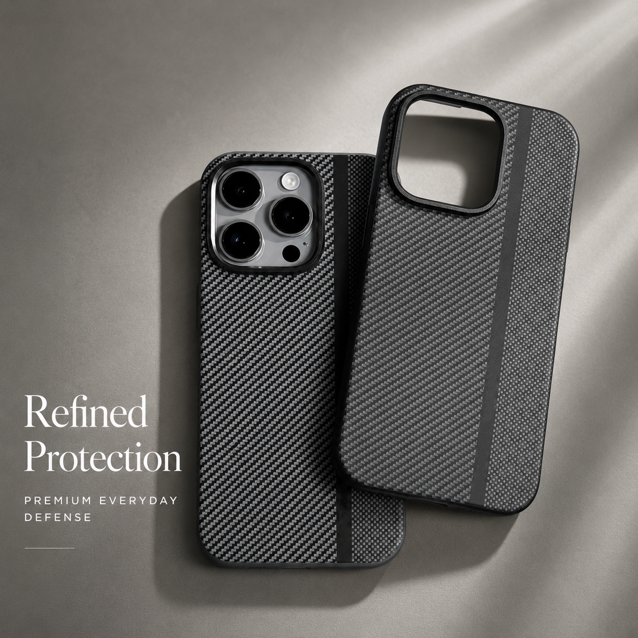Premium iPhone Case Carbon Fiber Magnetic Cover Metal Camera Frame MagSafe Compatible Shockproof Airbag Corners Anti Fingerprint Hybrid Protection