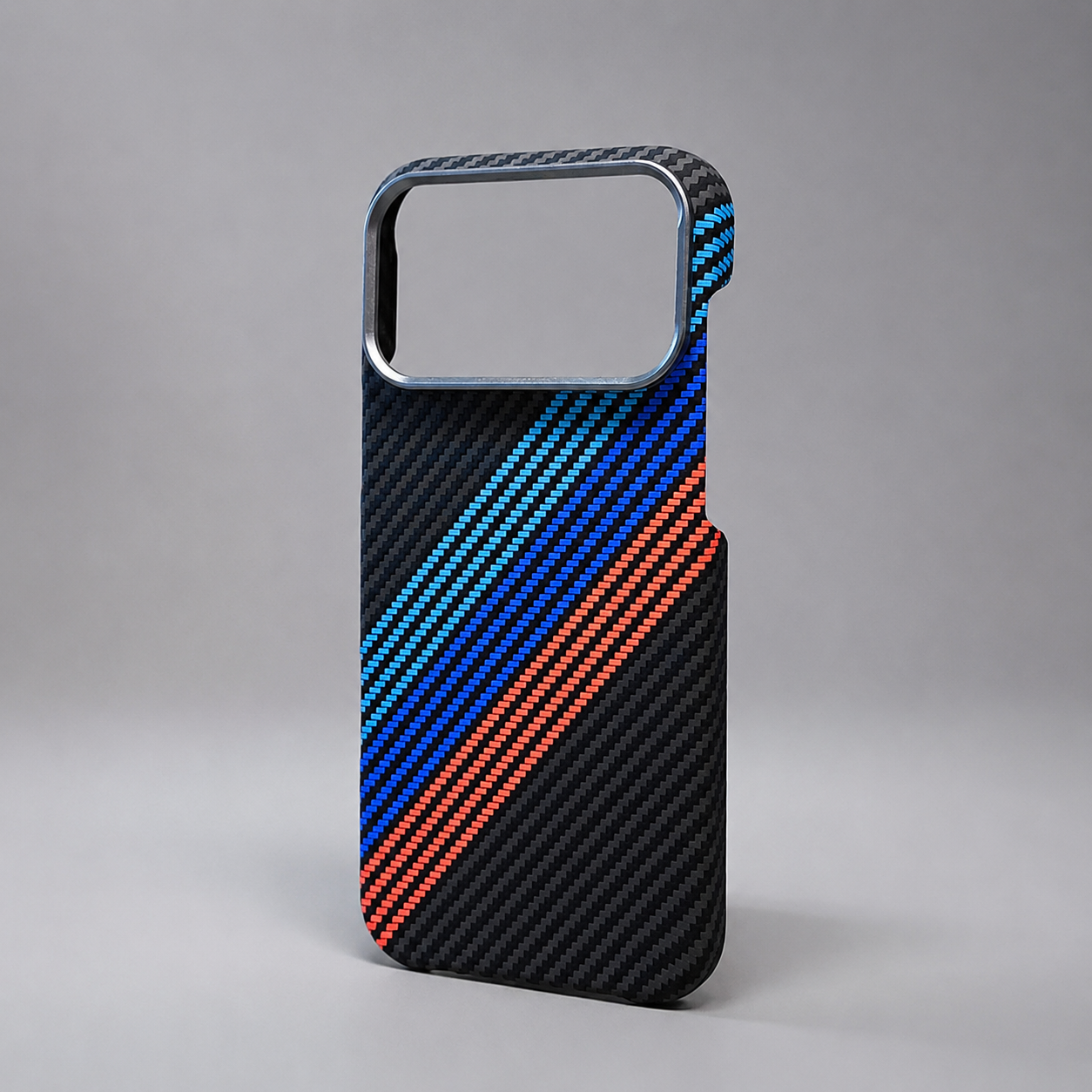 Premium iPhone Case Carbon Fiber Texture Magnetic Cover MagSafe Compatible Shock Absorbing PC TPU Hybrid Protective Case Slim Lightweight Design