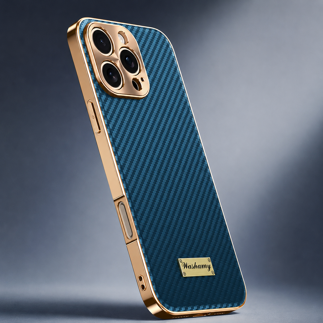 Premium iPhone Case Carbon Fiber Textured Leather Protective Cover Camera Lens Protection Shockproof Slim Fit Durable Design
