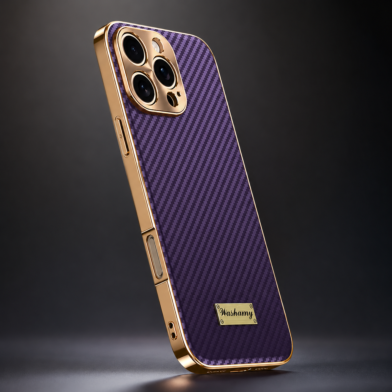 Premium iPhone Case Carbon Fiber Textured Leather Protective Cover Camera Lens Protection Shockproof Slim Fit Durable Design