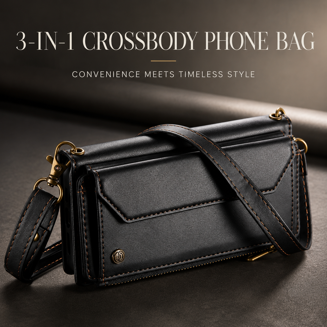 Premium iPhone Case Crossbody PU Leather Wallet Flip Cover RFID Blocking 7–10 Card Holder Wristlet Strap Shockproof Full-Body Protective Design