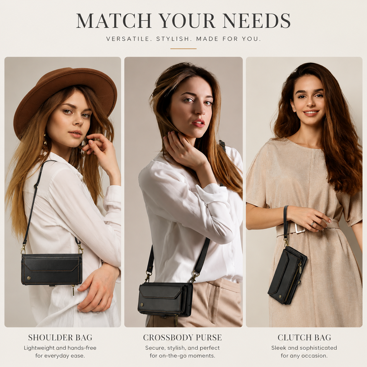 Premium iPhone Case Crossbody PU Leather Wallet Flip Cover with RFID Blocking, 7–10 Card Slots, Wristlet Strap, Kickstand Function & Shockproof Full-Body Protection