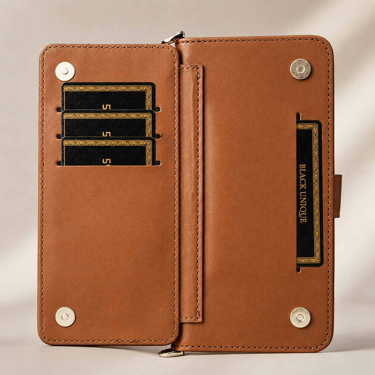 Premium iPhone Case Crossbody Wallet Cover PU Leather Card Holder Magnetic Closure Shoulder Strap Shockproof Full Protection Organizer Carrying