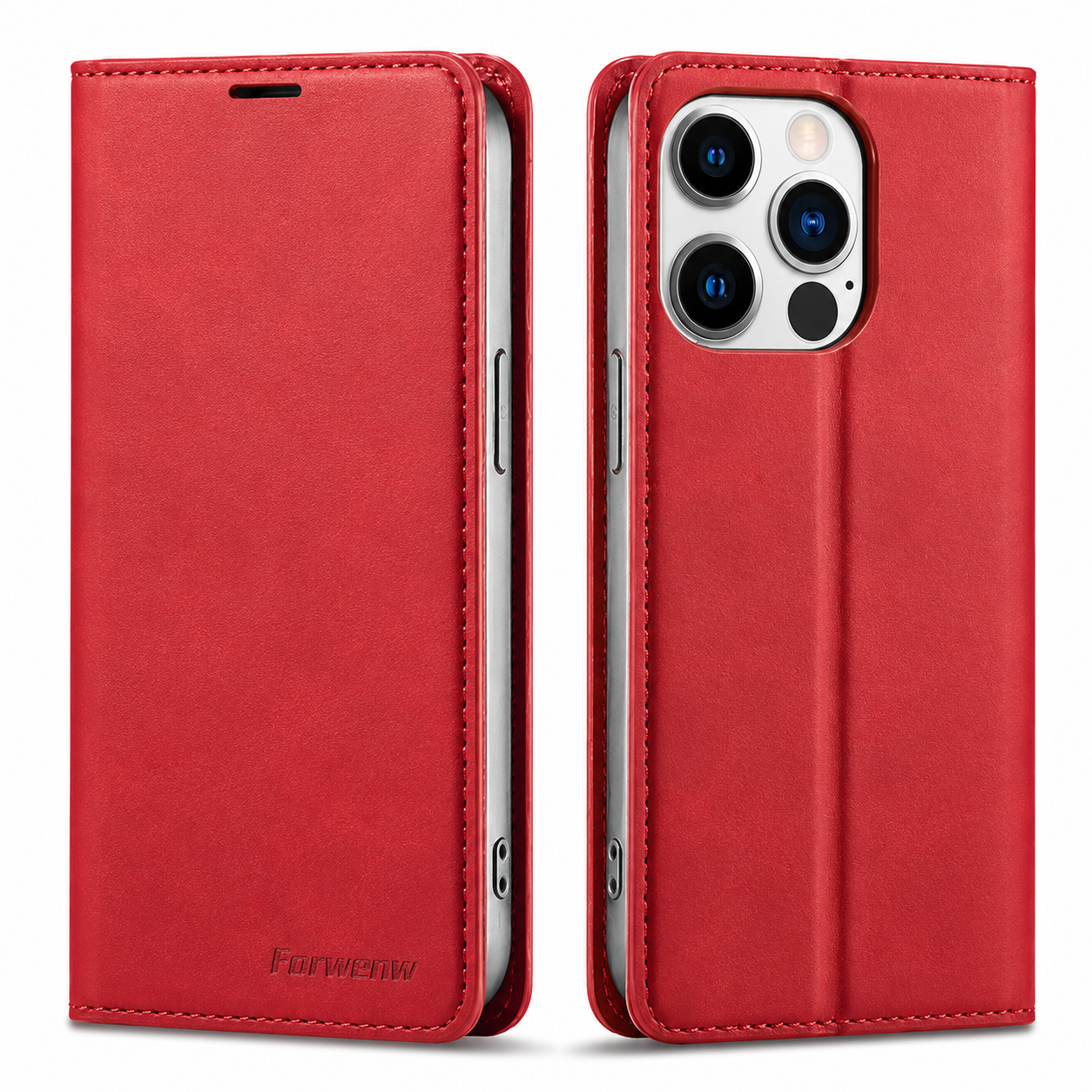 Premium iPhone Case Flip Wallet MagSafe Compatible Leather Card Holder Magnetic Closure Shockproof Protective Cover Camera Lens Protection Stand Function