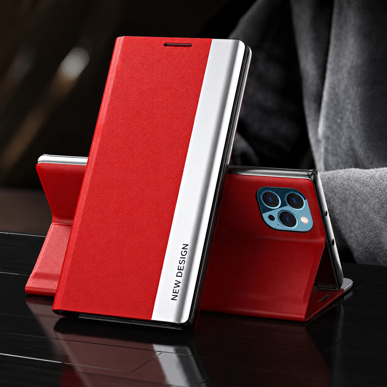 Premium iPhone Case Flip Wallet MagSafe Compatible Magnetic Protective Cover Card Holder Stand Function Screen Protection Shockproof Slim Design