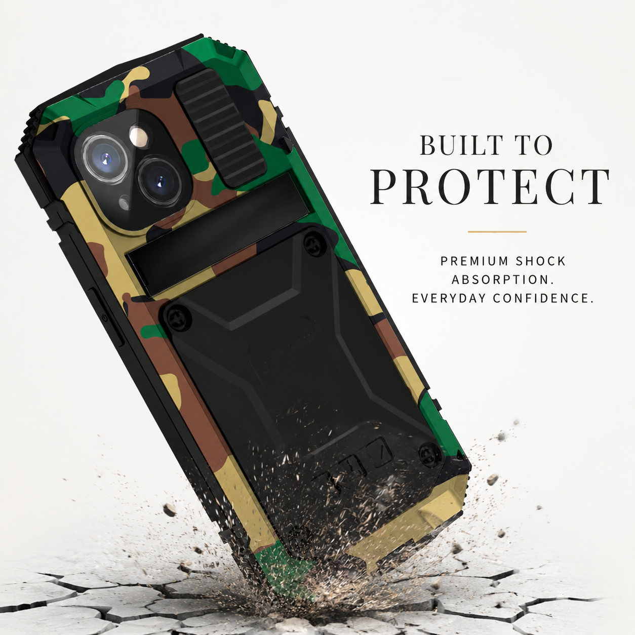 Premium iPhone Case Full Body Armor Design with Built In Screen Guard, Camera Lens Protection, Heavy Duty Shockproof Rugged Construction and Secure Grip
