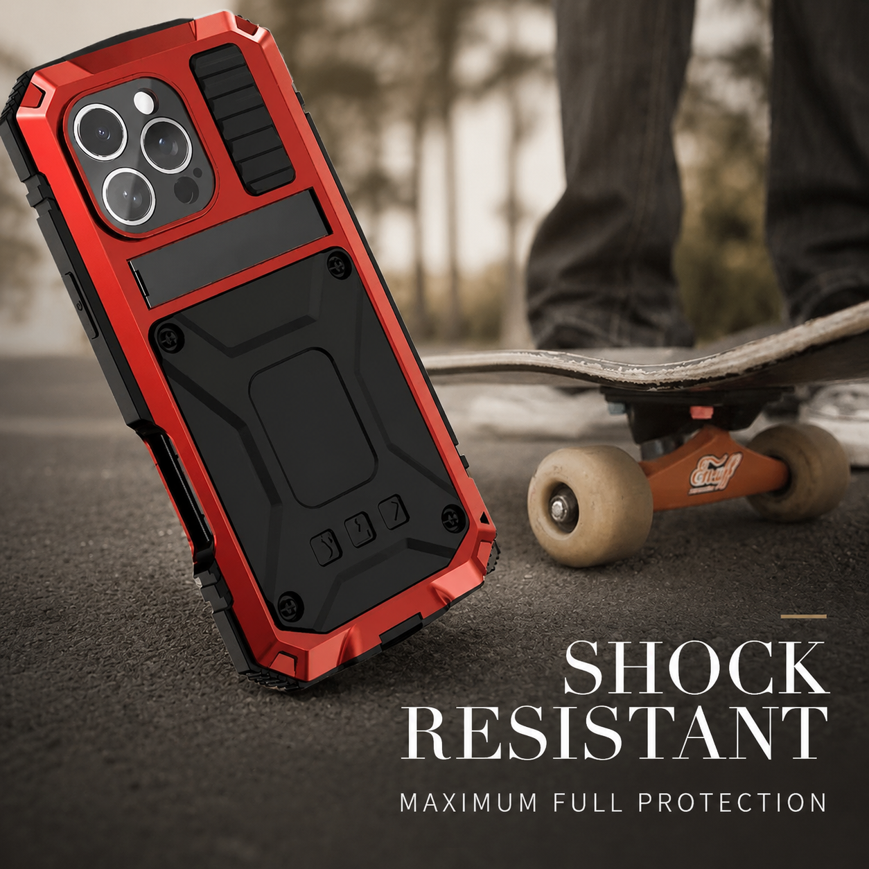 Premium iPhone Case Full Body Armor Design with Built In Screen Guard, Camera Lens Protection, Heavy Duty Shockproof Rugged Construction and Secure Grip