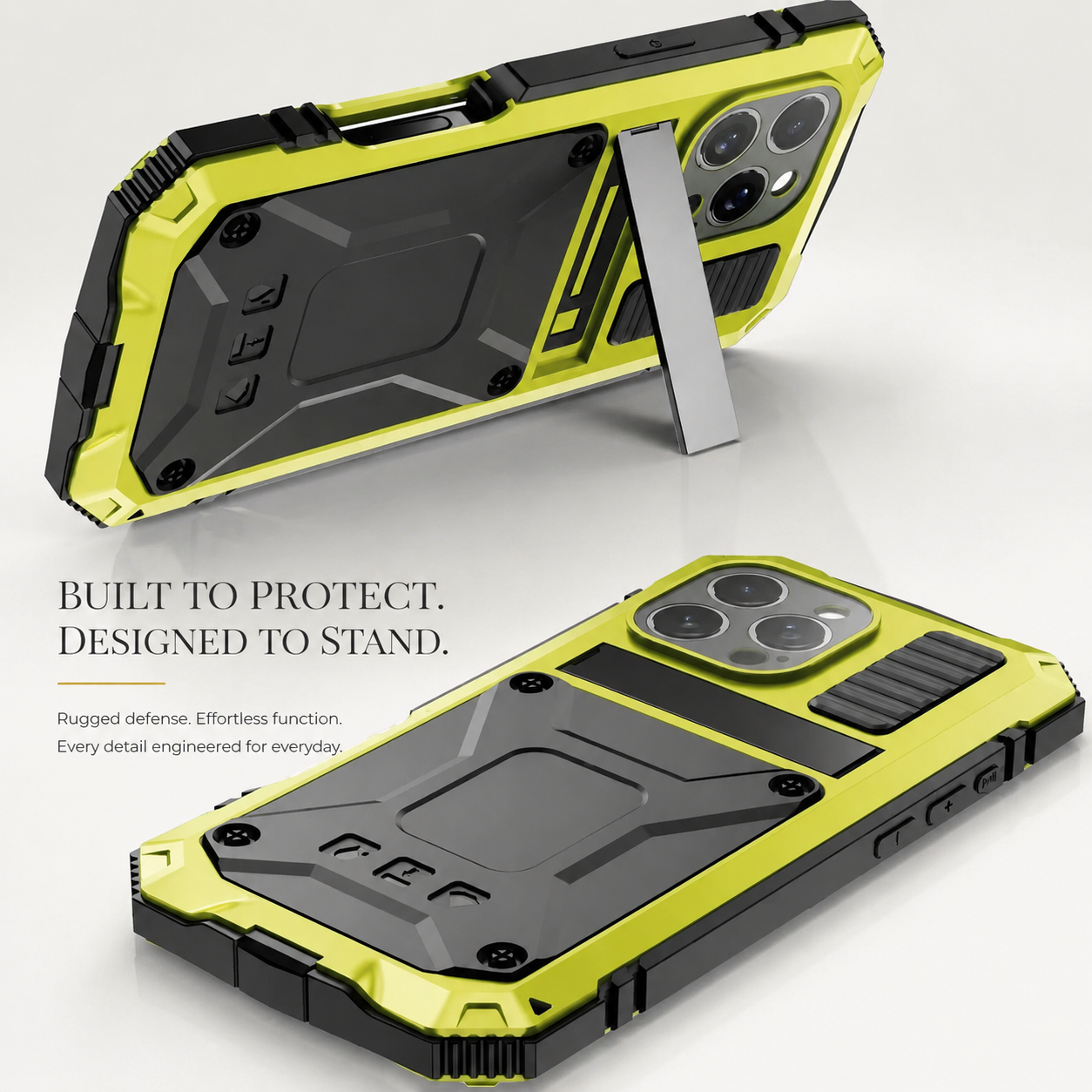 Premium iPhone Case Full Body Armor Design with Built In Screen Guard, Camera Lens Protection, Heavy Duty Shockproof Rugged Construction and Secure Grip