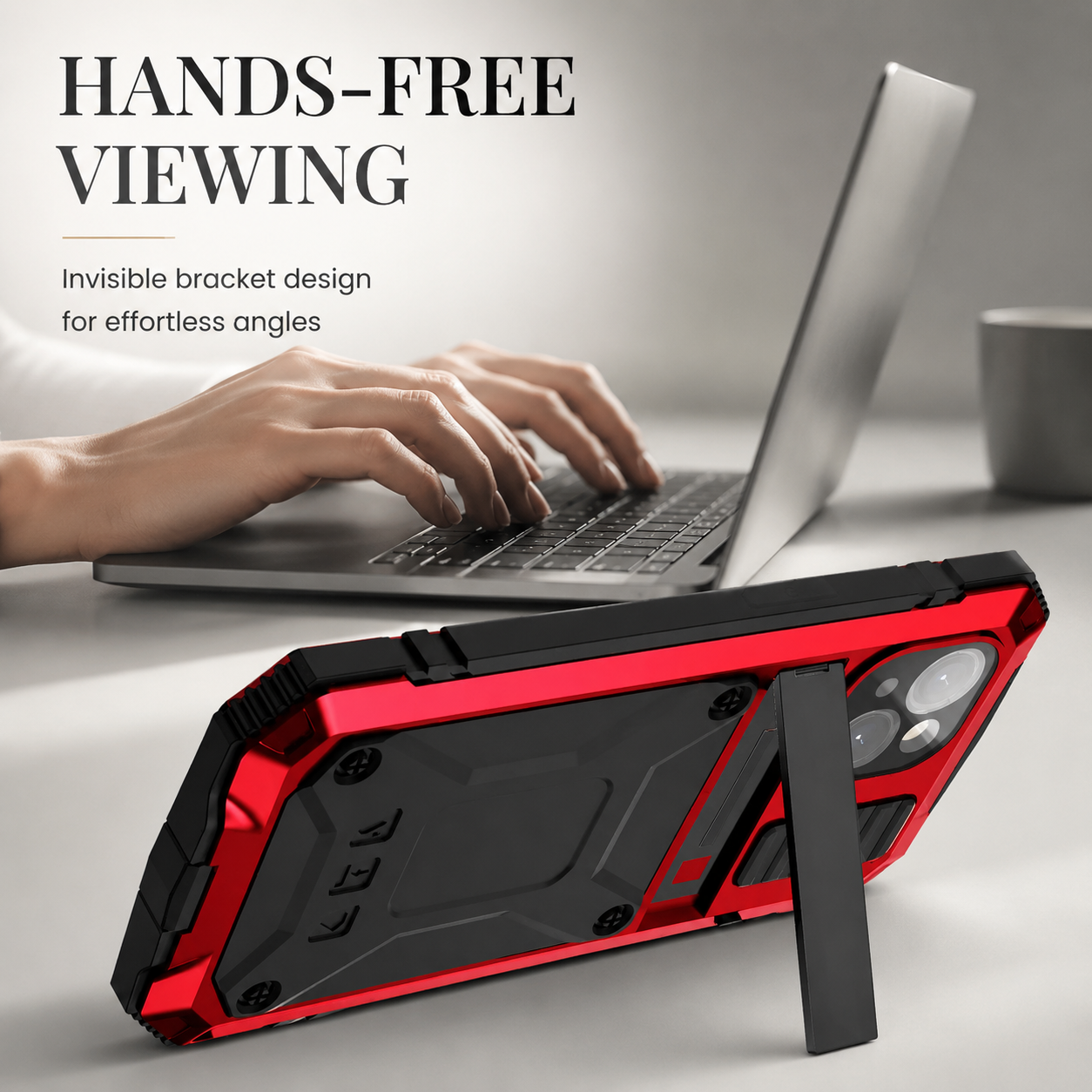 Premium iPhone Case Full Body Armor Design with Built In Screen Guard, Camera Lens Protection, Heavy Duty Shockproof Rugged Construction and Secure Grip