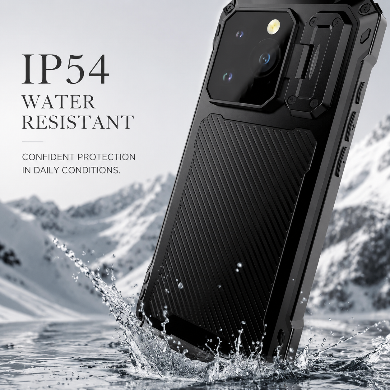 Premium iPhone Case Full-Body Military Protection with Built-In Screen Protector, Sliding Camera Guard, Kickstand and Non-Slip Shockproof Design