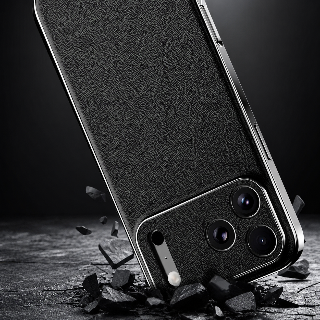 Premium iPhone Case Genuine Cowhide Leather Protective Cover Camera Lens Protection Shockproof Anti Slip Matte Finish Slim Design