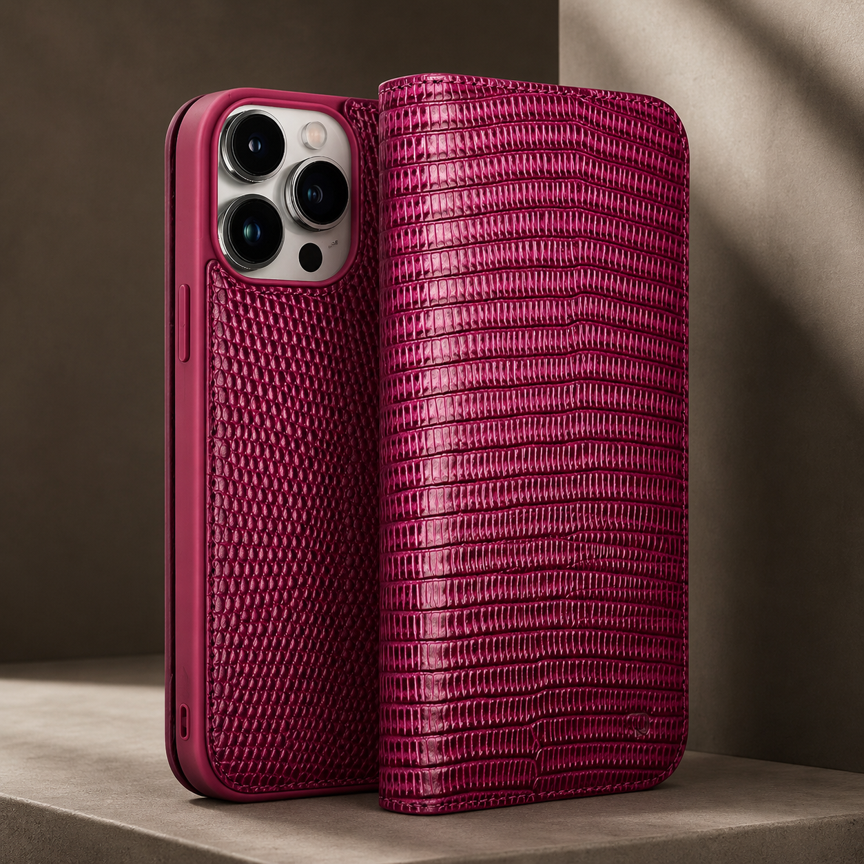 Premium iPhone Case Genuine Leather Flip Cover Card Holder Protective Case Camera Lens Protection Shockproof Ultra Slim Anti Fingerprint Everyday Design