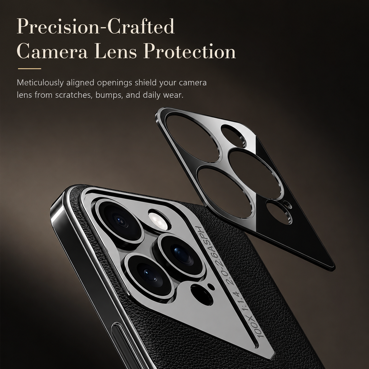 Premium iPhone Case Genuine Leather Protective Cover Camera Lens Protection Shockproof Anti Slip Grip Hard Back Slim Design