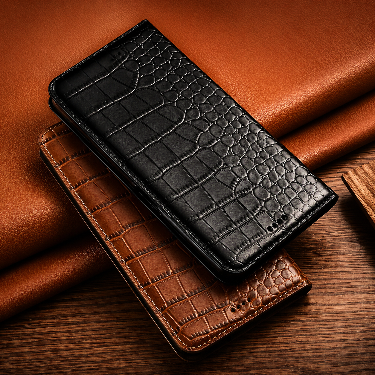 Premium iPhone Case Genuine Leather Wallet Cover Camera Lens Protection Magnetic Flip Kickstand Full Coverage Anti Scratch Non Slip Design