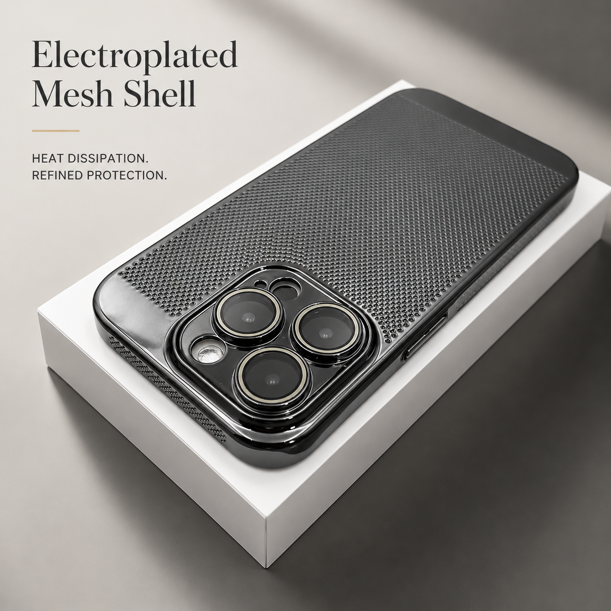 Premium iPhone Case Heat Dissipation Cooling Cover Anti Fingerprint Anti Scratch PC Shell Non Slip Lightweight Protective Design with Ventilated Airflow Structure