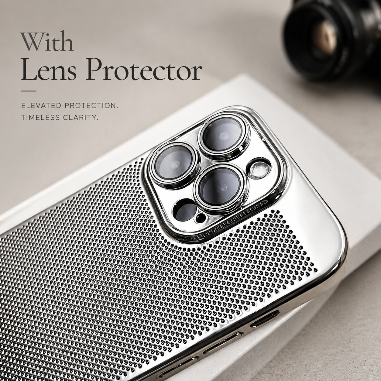 Premium iPhone Case Heat Dissipation Cooling Cover Anti Fingerprint Anti Scratch PC Shell Non Slip Lightweight Protective Design with Ventilated Airflow Structure