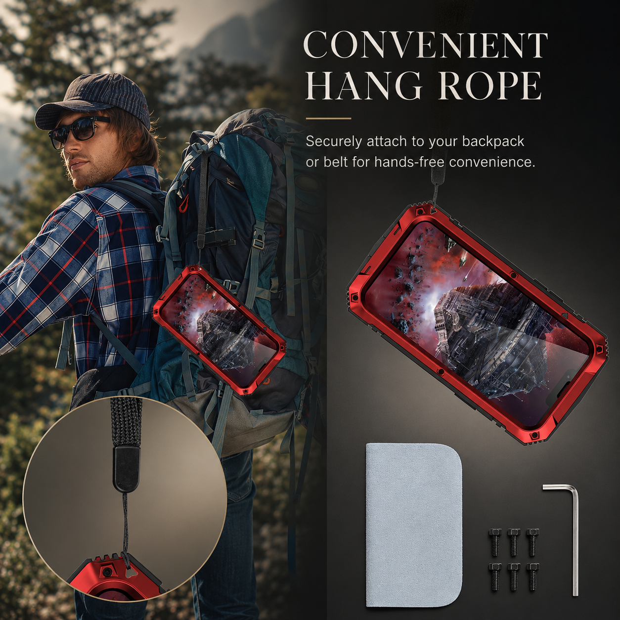 Premium iPhone Case Heavy-Duty Aluminum Armor Cover MagSafe Compatible Shockproof Bumper Screen Guard Dustproof Anti-Fingerprint Secure Grip