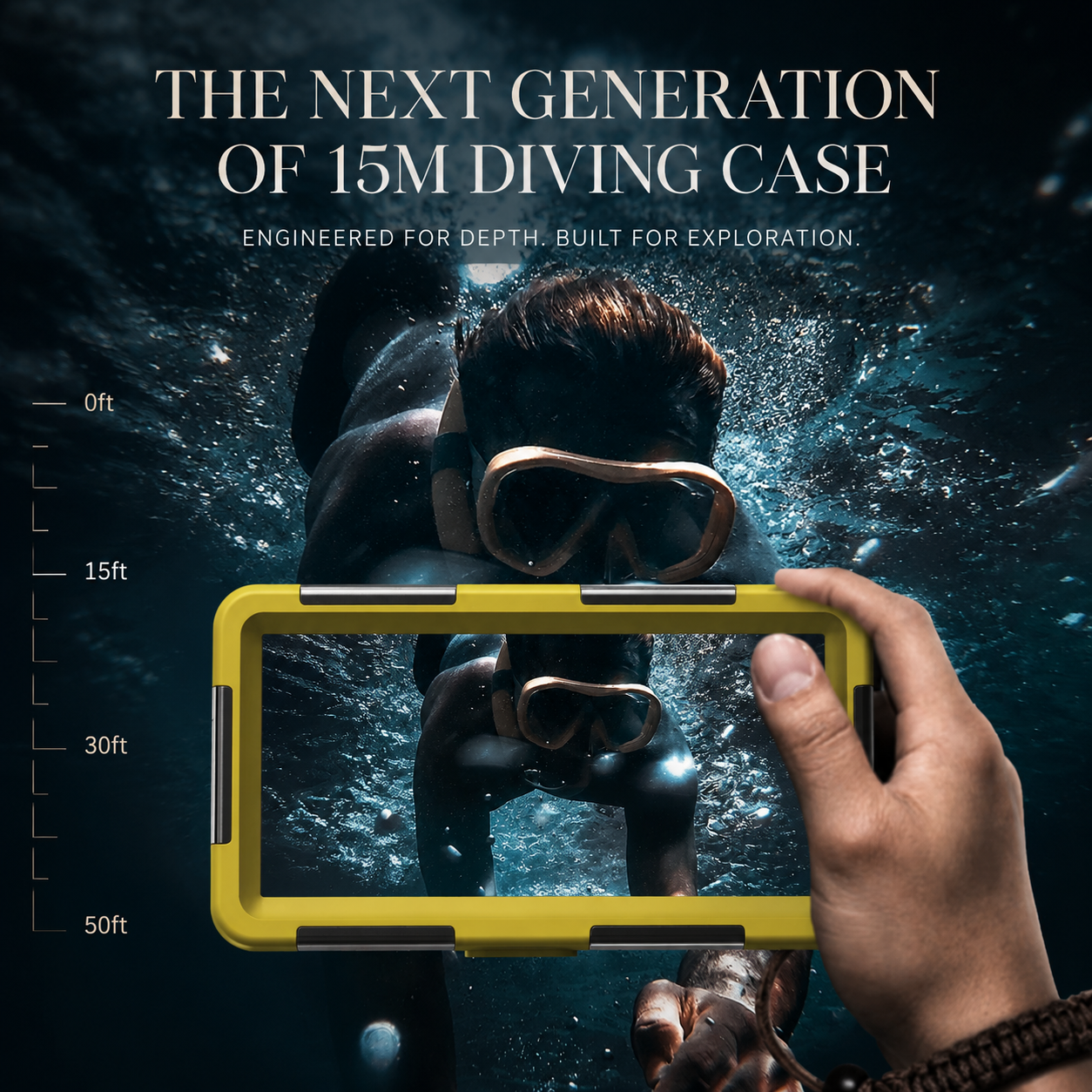 Premium iPhone Case IP68 Waterproof Diving Pouch with Camera Lens Protection, Shockproof PC TPU Construction, Underwater Photography Design