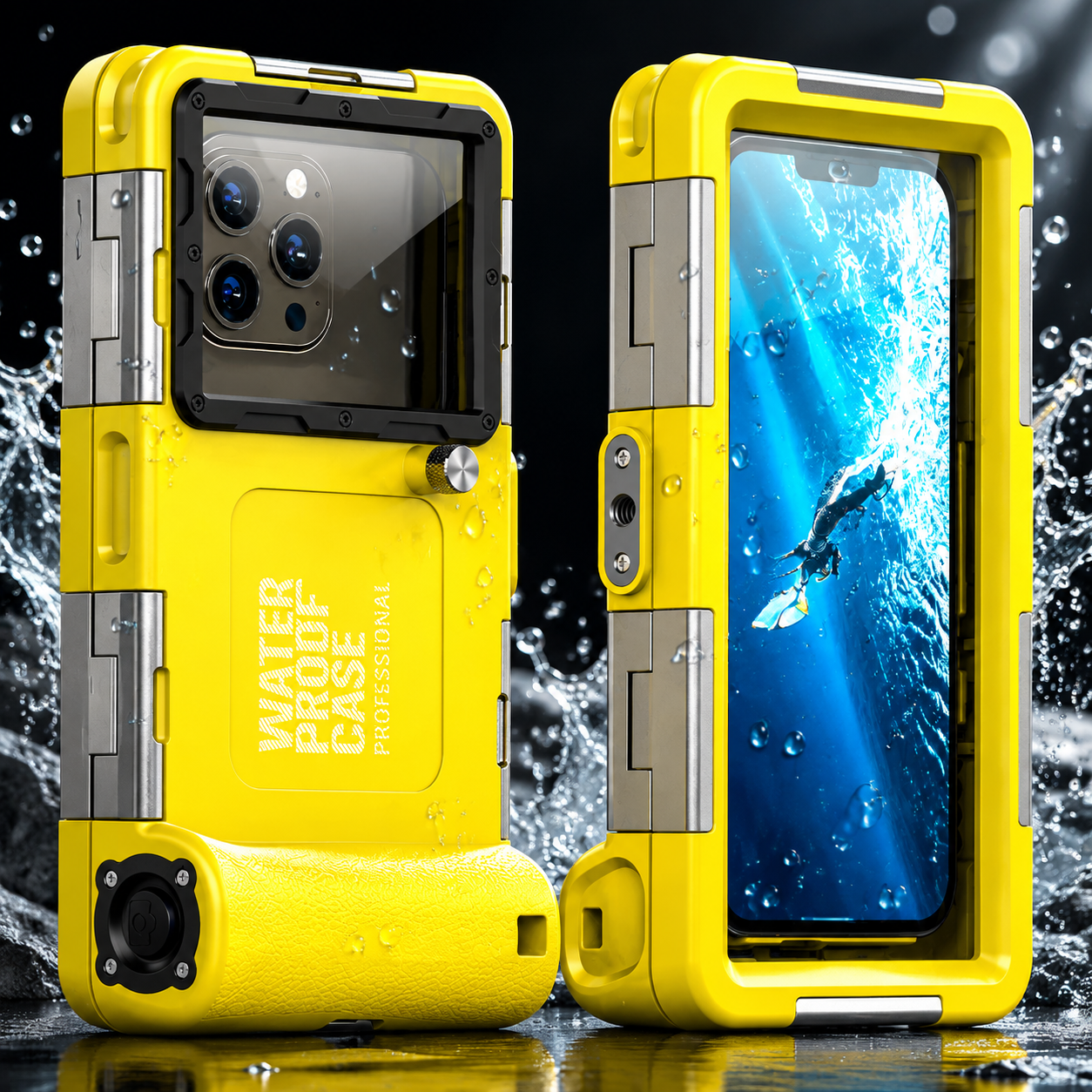 Premium iPhone Case IP68 Waterproof Protective Cover Full Body Shockproof Anti Scratch Sealed Enclosure Secure Lanyard Outdoor Durable Design