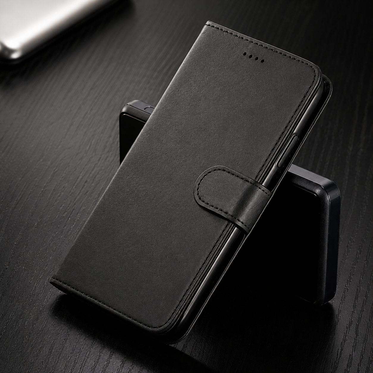 Premium iPhone Case Leather Wallet Flip Cover Card Slot Camera Lens Protection Magnetic Closure Shockproof Full Body Slim Design