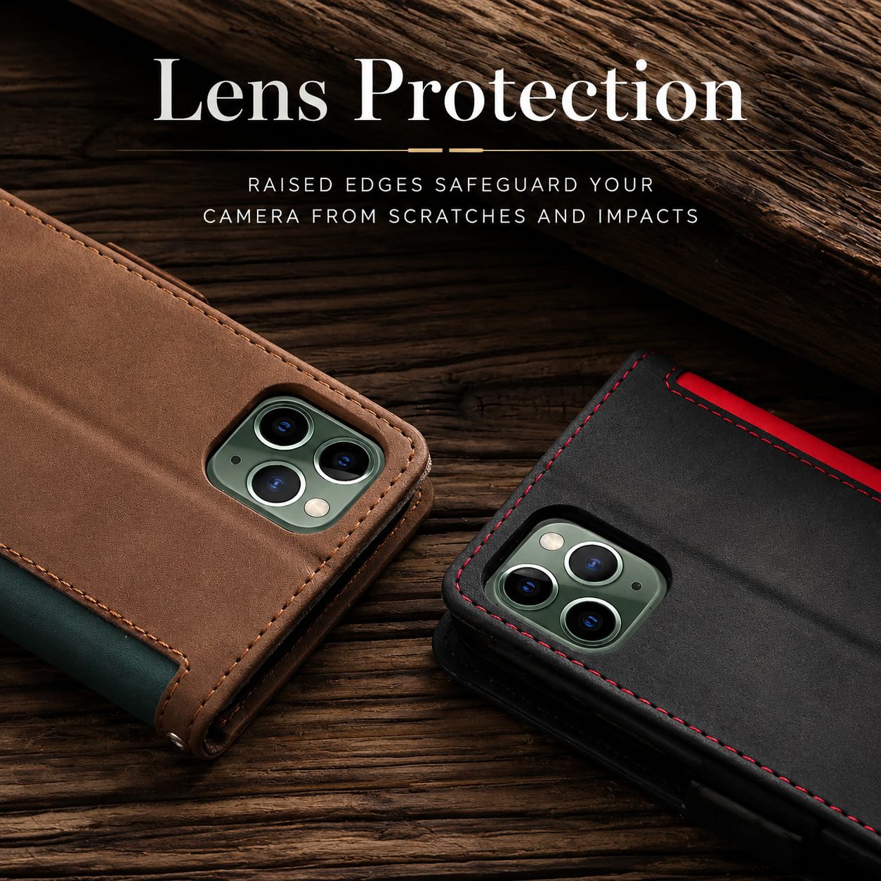 Premium iPhone Case Leather Wallet Flip Cover Card Slots Magnetic Closure Shockproof Stand Function Full Body Protection Slim Elegant Business Style