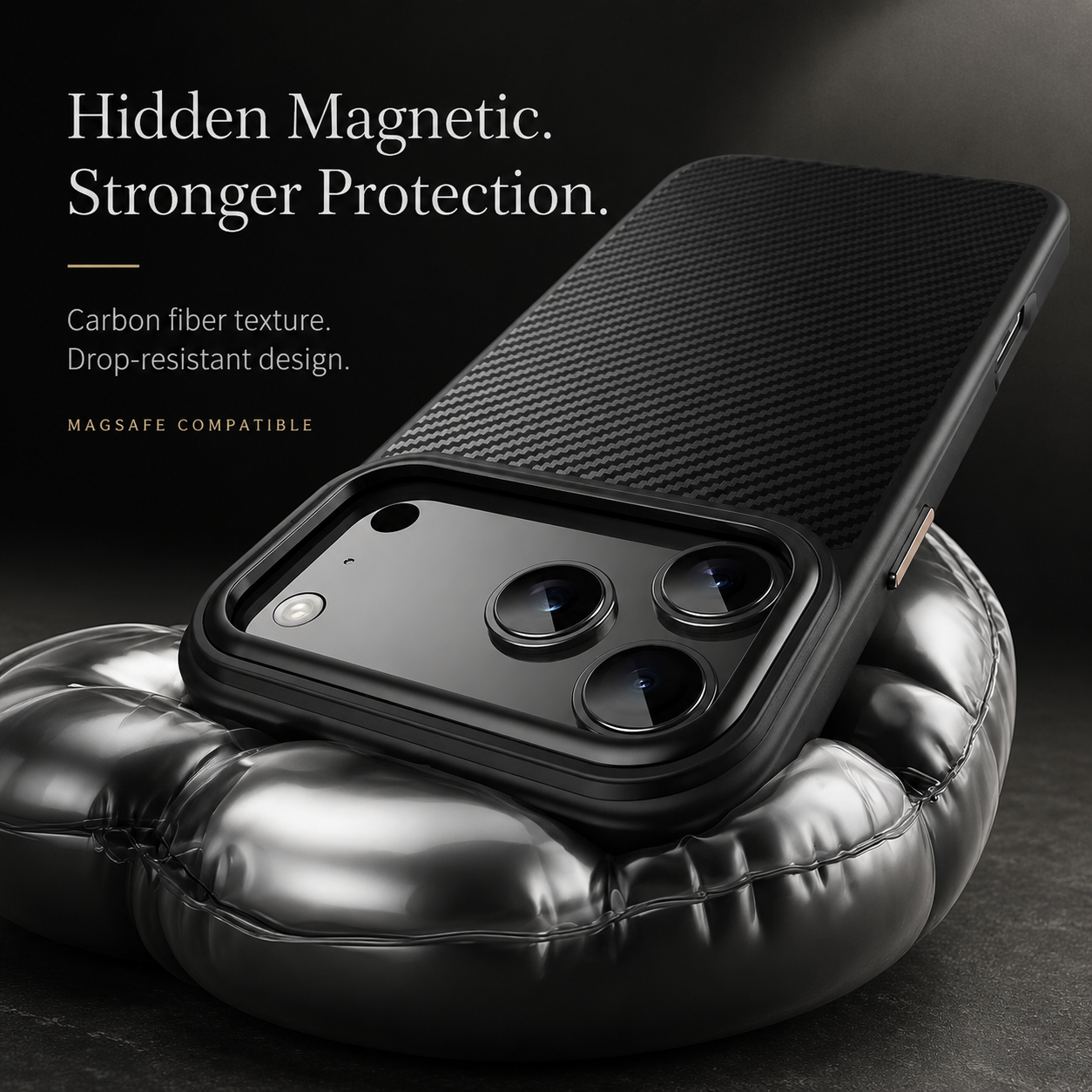 Premium iPhone Case MagSafe Compatible 600D Kevlar Magnetic Cover Carbon Fiber TPU+PC Build Shockproof Anti Fingerprint Slim Protective Shell