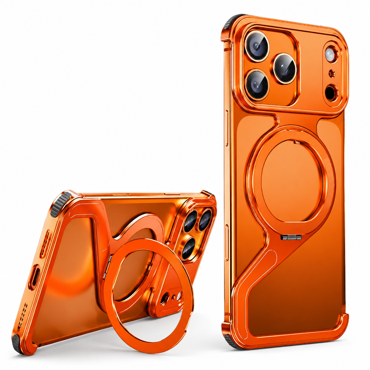 Premium iPhone Case MagSafe Compatible Aluminum Alloy Bumper Cover Shockproof Anti Scratch Non Slip Grip Slim Durable Protective Case Lightweight Design