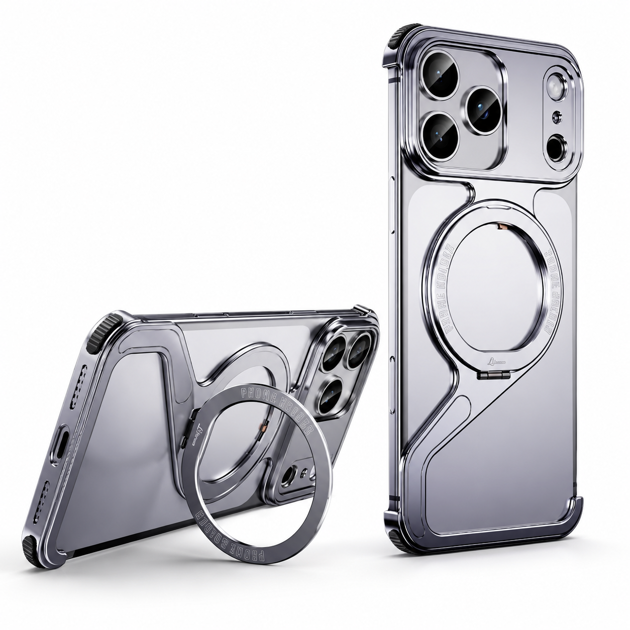 Premium iPhone Case MagSafe Compatible Aluminum Alloy Bumper Cover Shockproof Anti Scratch Non Slip Grip Slim Durable Protective Case Lightweight Design