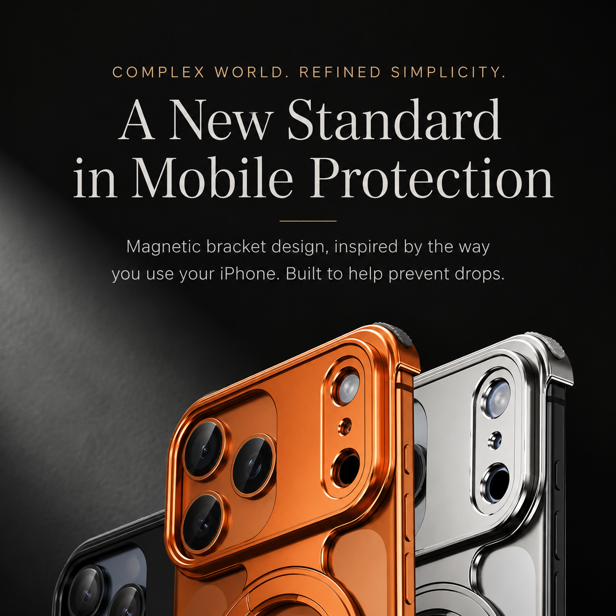 Premium iPhone Case MagSafe Compatible Aluminum Alloy Bumper Cover Shockproof Anti Scratch Non Slip Grip Slim Durable Protective Case Lightweight Design