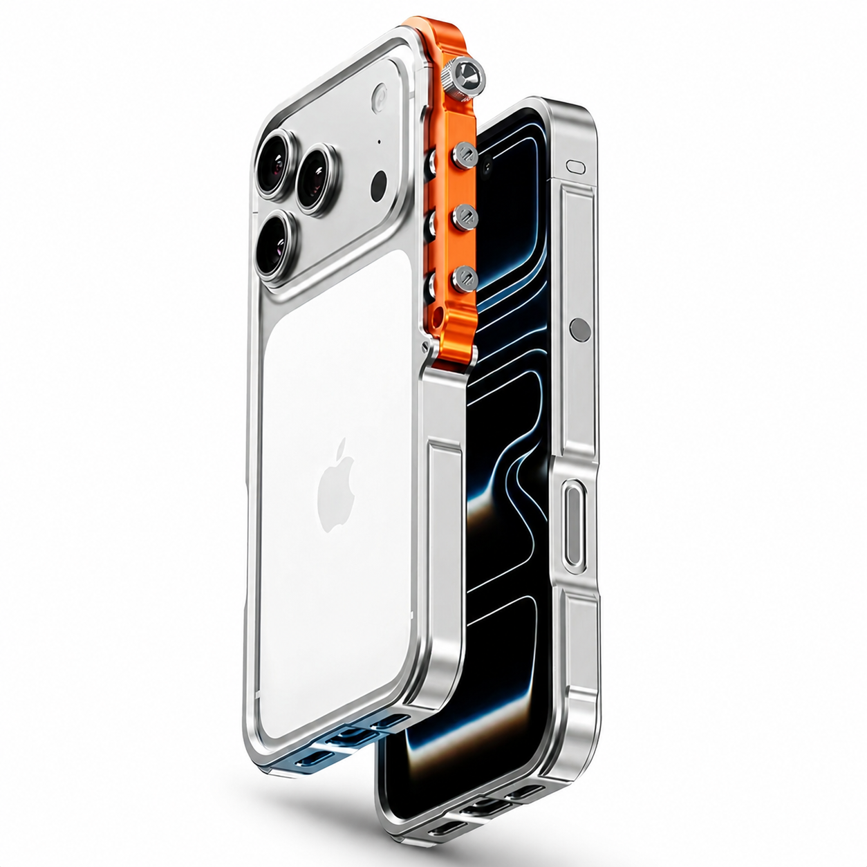 Premium iPhone Case MagSafe Compatible Aluminum Alloy Bumper with Camera Lens Protection, Shockproof Non Slip Design, Heat Dissipation Structure