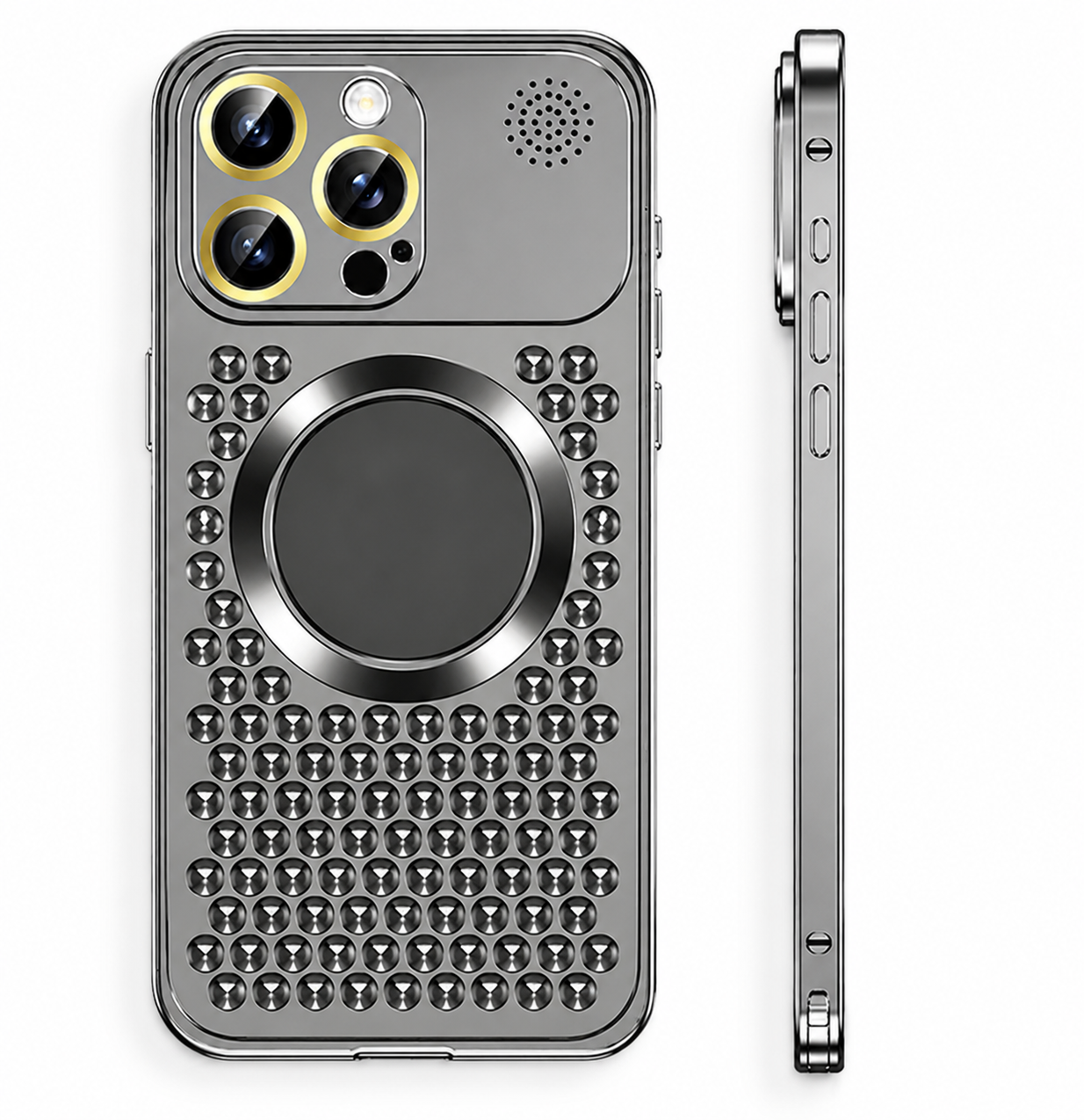 Premium iPhone Case MagSafe Compatible Aluminum Cover Heat Dissipation Design Shockproof Anti Scratch Slim Durable Protective Case Non Slip Grip Lightweight